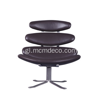 Sillón Corona Swivel Tapizado con Coiro